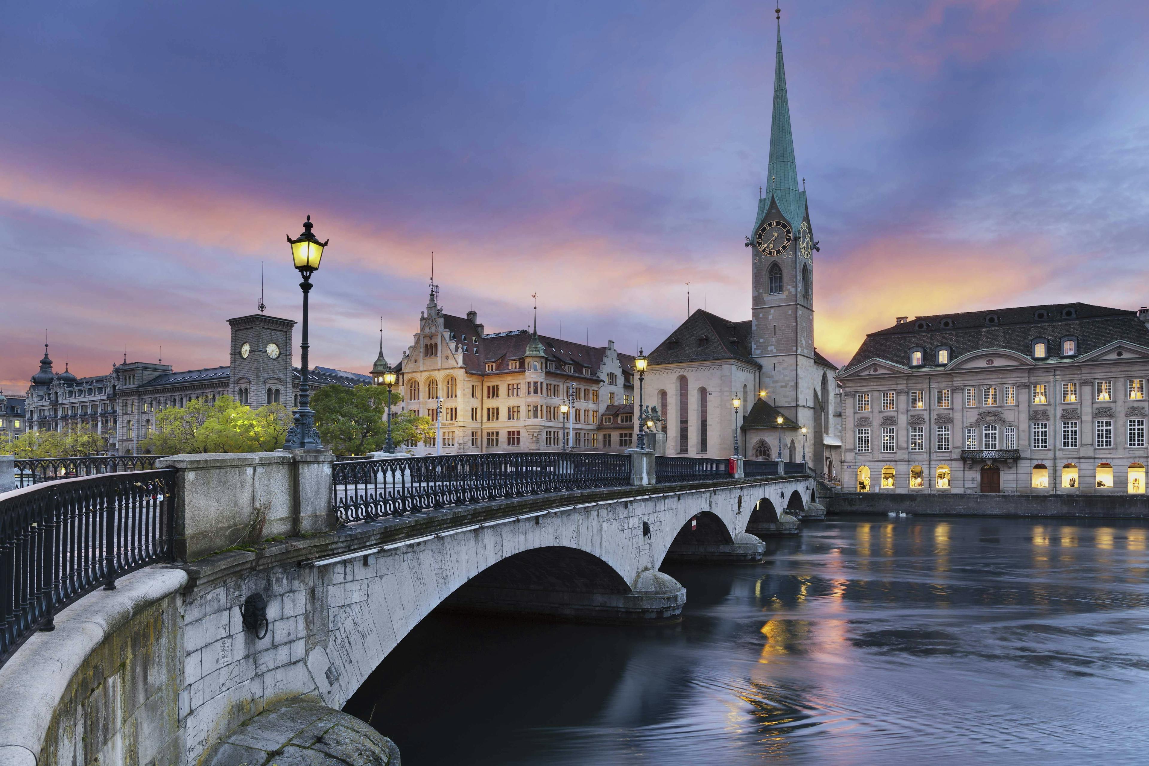 Picture of a bridge in Zurich, Switzerland 