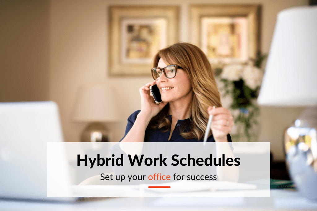 A hybrid work schedule combines the two worlds of traditional office work and remote work in one model. By doing this, hybrid work schedules are able to create a flexible working environment where employees can choose for themselves when they want to be in the office and when they want to work from home. 