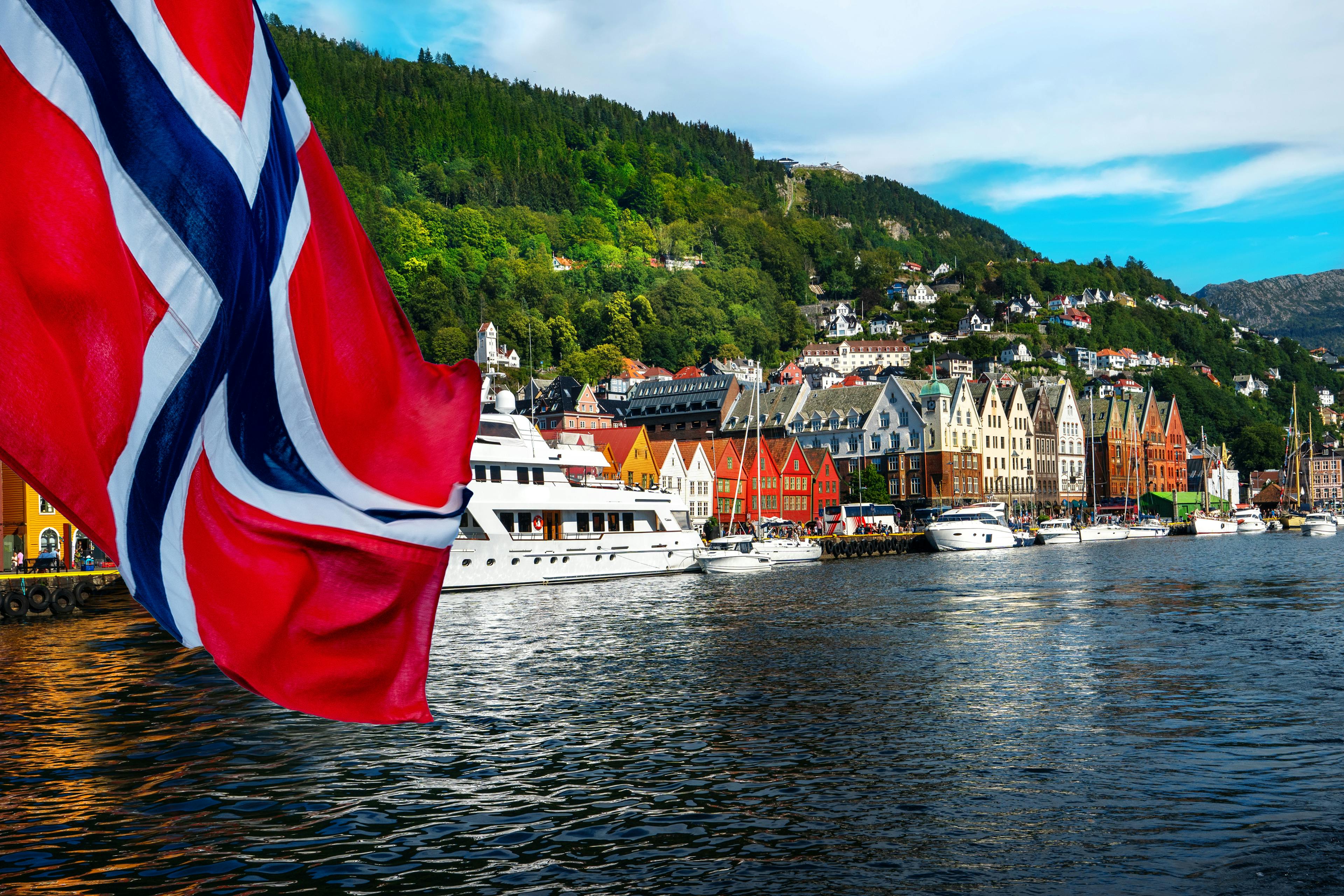 Picture of the norweigan flag. 